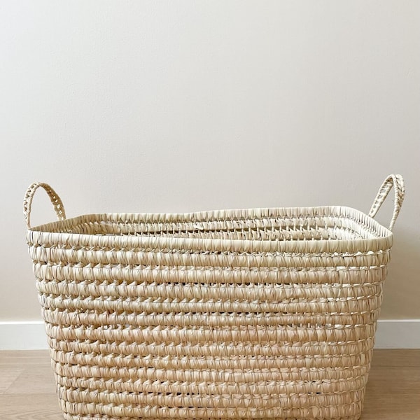 malle en osier XL 60 cm panier de rangement en osier