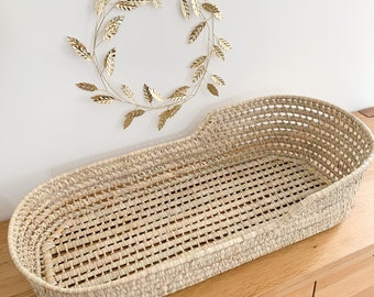 oval wicker changing basket changing mat