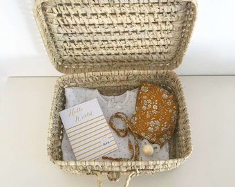 wicker suitcase storage basket