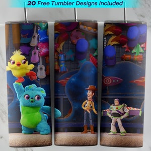 20 oz Toy Story Tumbler Wrap, Toy Story  Sublimation Design, 20 oz Skinny Tumbler, PNG Instant Download, Toy Story  Tumbler PNG