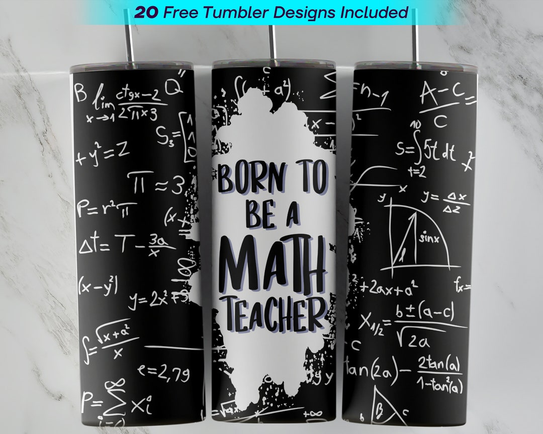 20 Oz Math Teacher Tumbler Wrap, Math Teacher Sublimation Design, 20 Oz ...