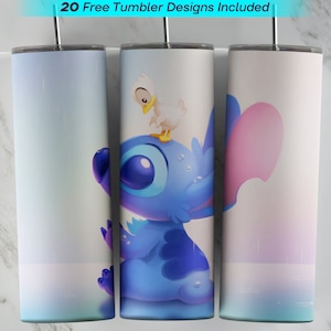20 oz Lilo and Stitch Tumbler Wrap, Lilo and Stitch  Sublimation Design, 20 oz Skinny Tumbler, PNG Instant Download, Stitch  Tumbler PNG