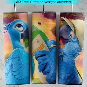 20 oz Rio Tumbler Wrap, Rio Sublimation Design, 20 oz Skinny Tumbler, PNG Instant Download, Rio  Tumbler PNG