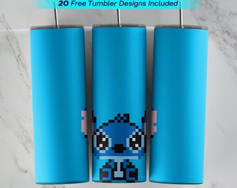 20 oz Lilo und Stitch Becher Wrap, Lilo und Stitch Sublimation Design, 20 oz dünner Becher, PNG sofortiger Download, Stitch Tumbler PNG