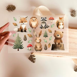 Bügelbilder Waldtiere 23 Motive Fuchs Hase Bär Igel Niedlich, zum Aufbügeln, Bügelmotiv, DIY Kinderkleidung
