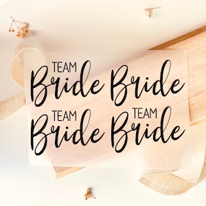 Bügelbild Bride, Team Bride, zum Aufbügeln, Braut, JGA, Patches, Aufnäher, Schriftzug
