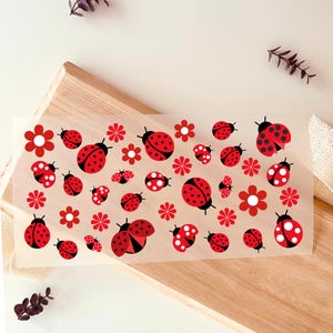 Opstrijkbare patches: 35 lieveheersbeestjes – rode en zwarte dierenmotieven voor kinderkleding