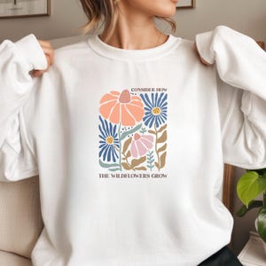 Stryktryck Vildblommor Grow Flowers Bibel Retro Pastell, strykmotiv, för gör-det-själv-kläder