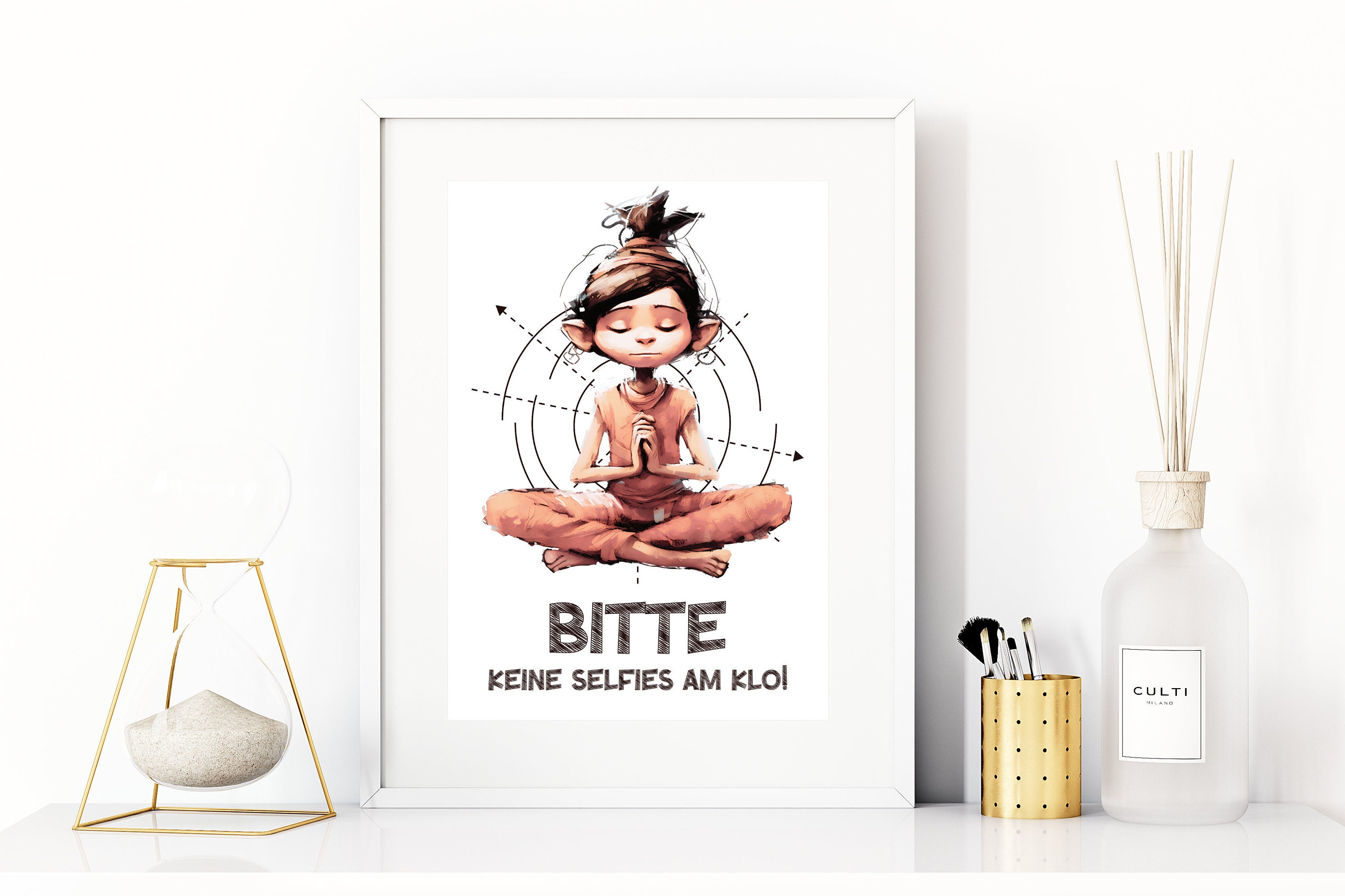 Toilette Deko Poster SELFIES lustiger WC Spruch Wandbild druckbare