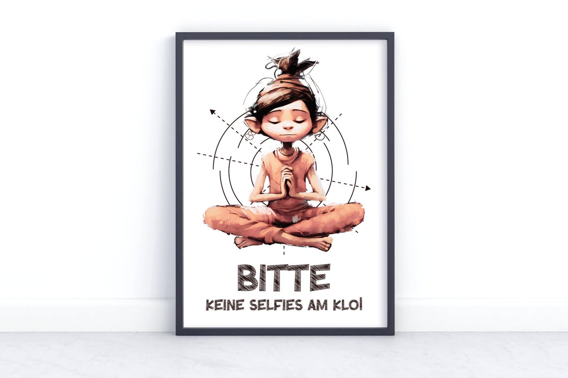 Toilette Deko Poster SELFIES lustiger WC Spruch Wandbild druckbare