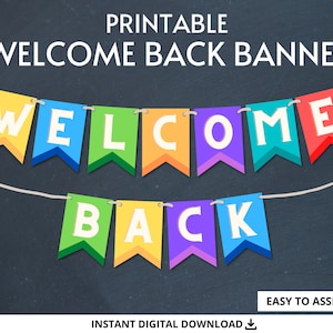 Welcome Back Banner, Printable Welcome Back Banner, Printable Banner