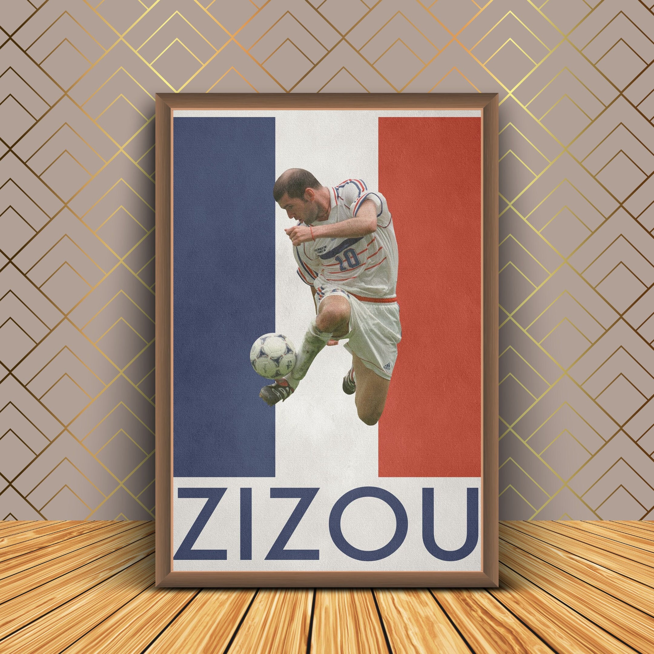Wall Art Canvas Print of Maradona Zidane & Pele Table Football