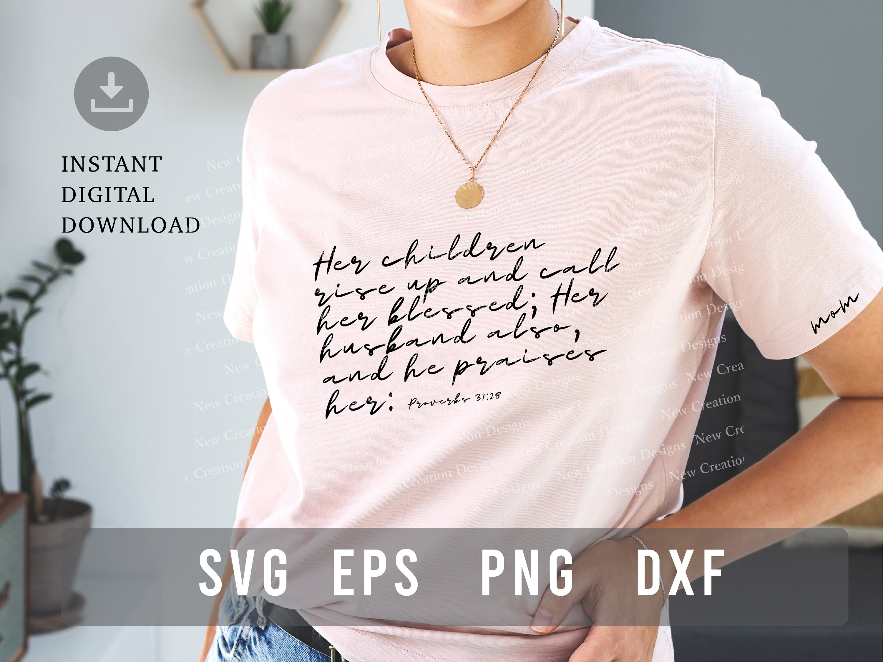 Her Children Call Her Blessed SVG PNG Mom Svg Christian Svg - Etsy