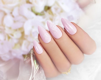Wedding Press-On Nails - Elegant Custom Fake Nails for Your Special Day