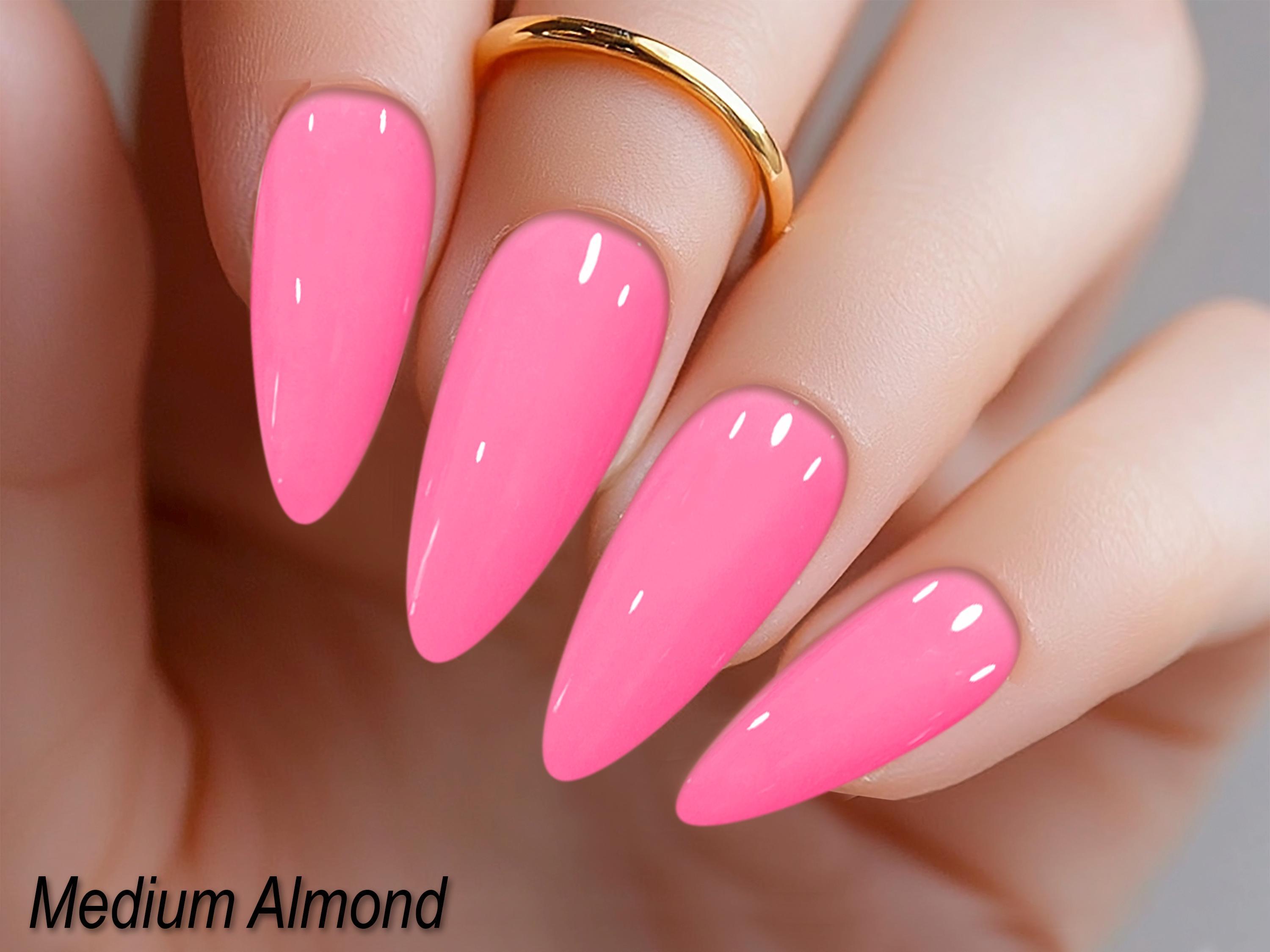 Delicate Rose Pink Nails with Floral Charm