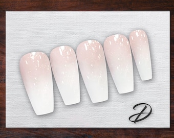 Ombre French Tip Press On Nails: Blush Pink Gradient