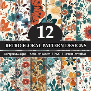 Beautiful Retro Floral patterns, seamless patterns
