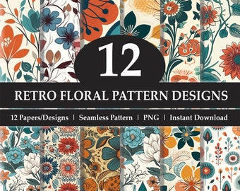 Beautiful Retro Floral patterns, seamless patterns