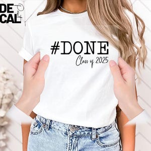Senior 2025 Iron On Decal: Graduation T-Shirt Heat Transfer