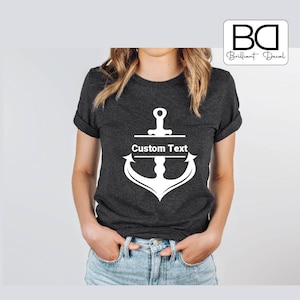 Perssonalized Anchor Name Iron On Decal, Custom Iron On Anchor Decals, Nautical Iron On Decals For Shirts, Cruise Anchor Iron On Decals
