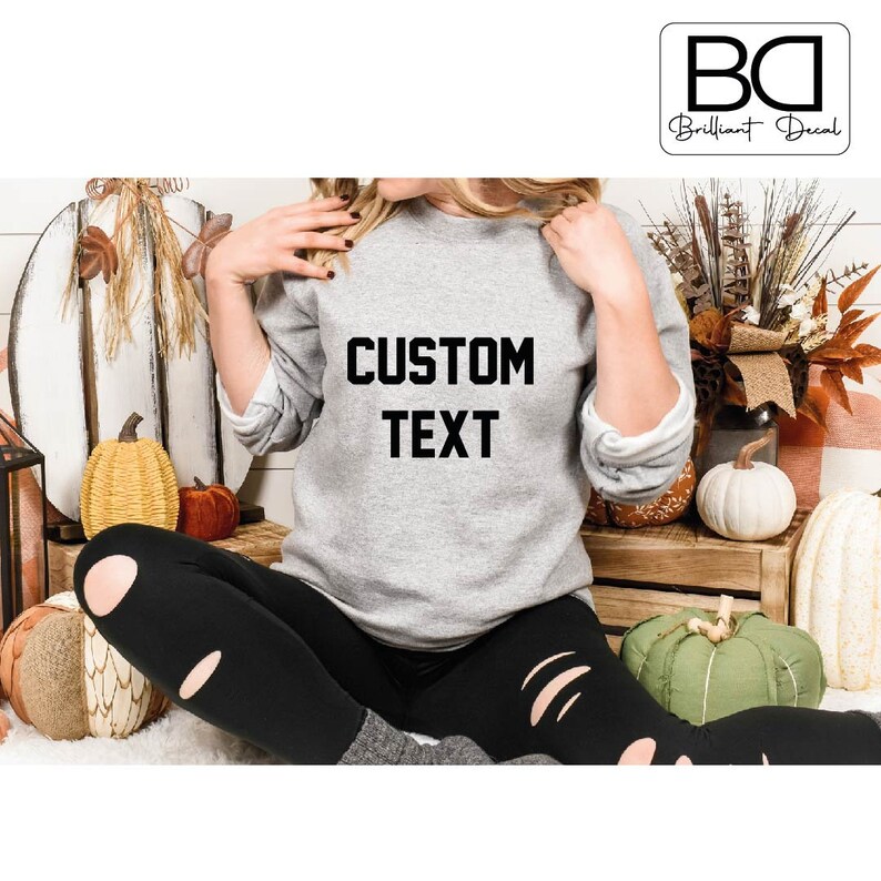 Custom Iron on Decal Heat Transfer Decal Custom Text Iron on Etsy