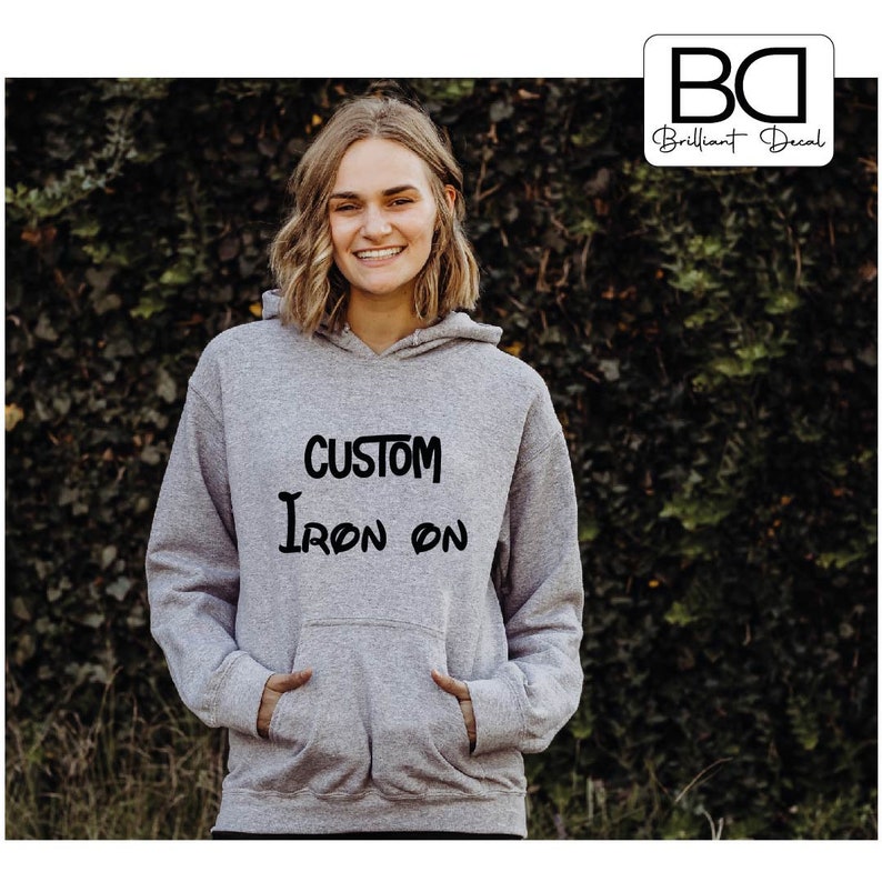 Custom Iron on Decal Heat Transfer Decal Custom Text Iron on Etsy