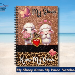 Cute Sheep Spiral Journal with Inspirational Quotes - Ruled Work Notebook, Motivational Devotional