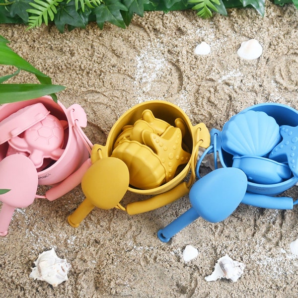 Giochi da spiaggia, giocattoli con sabbia, giocattoli con sabbiera, giocattoli da bagno, giocattoli per le vacanze, giocattoli per bambini, stampi per sabbia. Senza BPA