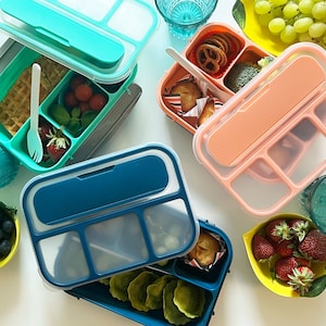 Lunchbox für Kinder und Erwachsene, Bentobox, Snackbox, Vesperdose, Brotdose, Jausendose, PP5, BPA frei, 1300ml