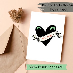 Printable Mothers Day Card, Digital Download, DIY Mothers Day Cards ...
