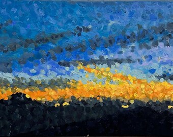 Peinture à l'huile « Sunset 2 »