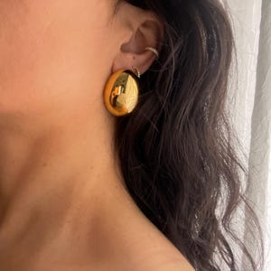 18k gold plated chunky bubble earrings| designer inspired earrings| high fashion dupe earrings| statement earring dupes| affordable designer