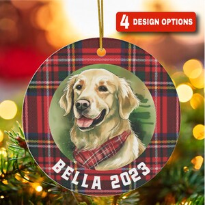 Personalisierte Hundegeschenk Weihnachtsverzierung, Labrador Retriever, Hundeliebhaber, neuer Welpe, Andenken Ornament, {Schwarz, Gelb, Chocolate Lab}