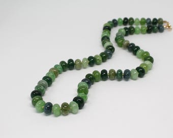 Green Melody Mixed Gemstone Hand Knotted Beaded Necklace