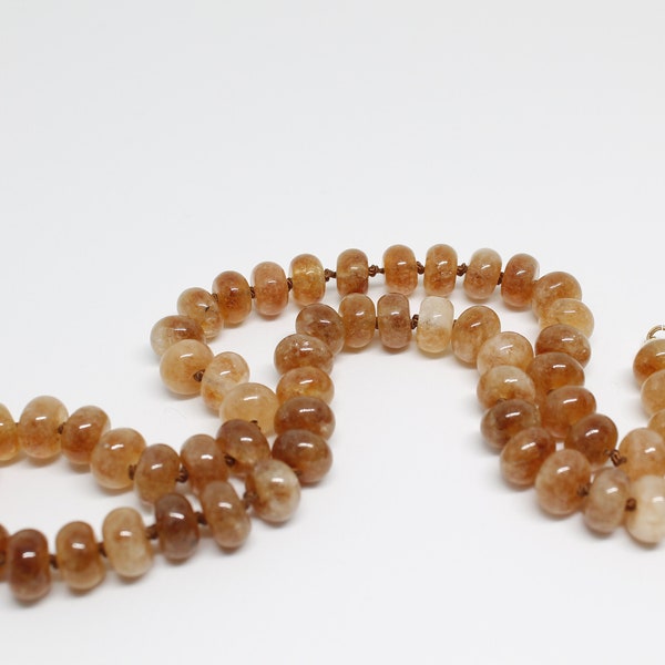 Citrine Hand Knotted Gemstone Necklace