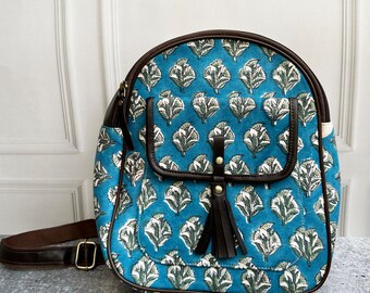 Handmade Jaipur print Bag pack