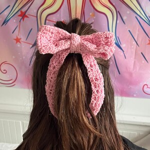 Crochet Pattern - Bow, Hair Accessory, Easy Beginner Project, Cute ...
