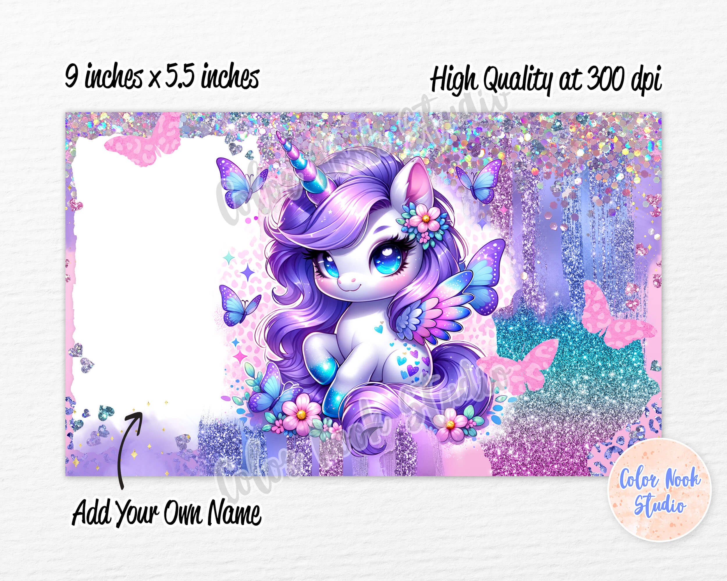 Unicorn Kids 12 Oz Flip Top Tumbler Wrap Glitter Kids Water Bottle ...