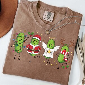 Christmas Pickle PNG, Happy Character Doodle PNG, Cute Smiling Pickles, Xmas Sublimation Design, Funny Pickle Lover PNG File image 5