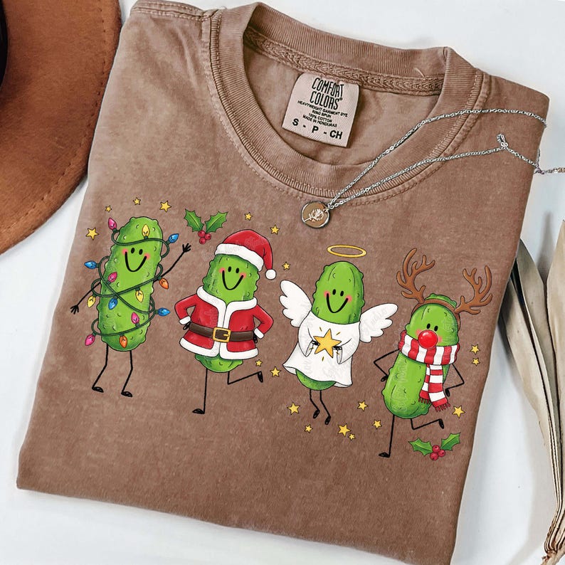 Christmas Pickle PNG, Happy Character Doodle PNG, Cute Smiling Pickles, Xmas Sublimation Design, Funny Pickle Lover PNG File image 5