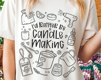 Candle Making Doodles PNG, Doodle Art Design, Candle Maker PNG, Transparent Background, Digital Download - Hand Drawn by Color Nook Studio