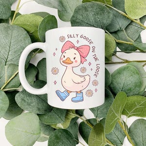 Coquette Goose PNG, Funny Goose PNG, Hand Drawn Design, Daisy, Cute, Transparent Background, Digital Download image 3