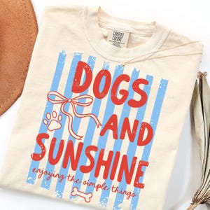 Dog Mom PNG, Dogs and Sunshine Coquette Bow Design, Enjoying The Simple Things (Digital Download)
