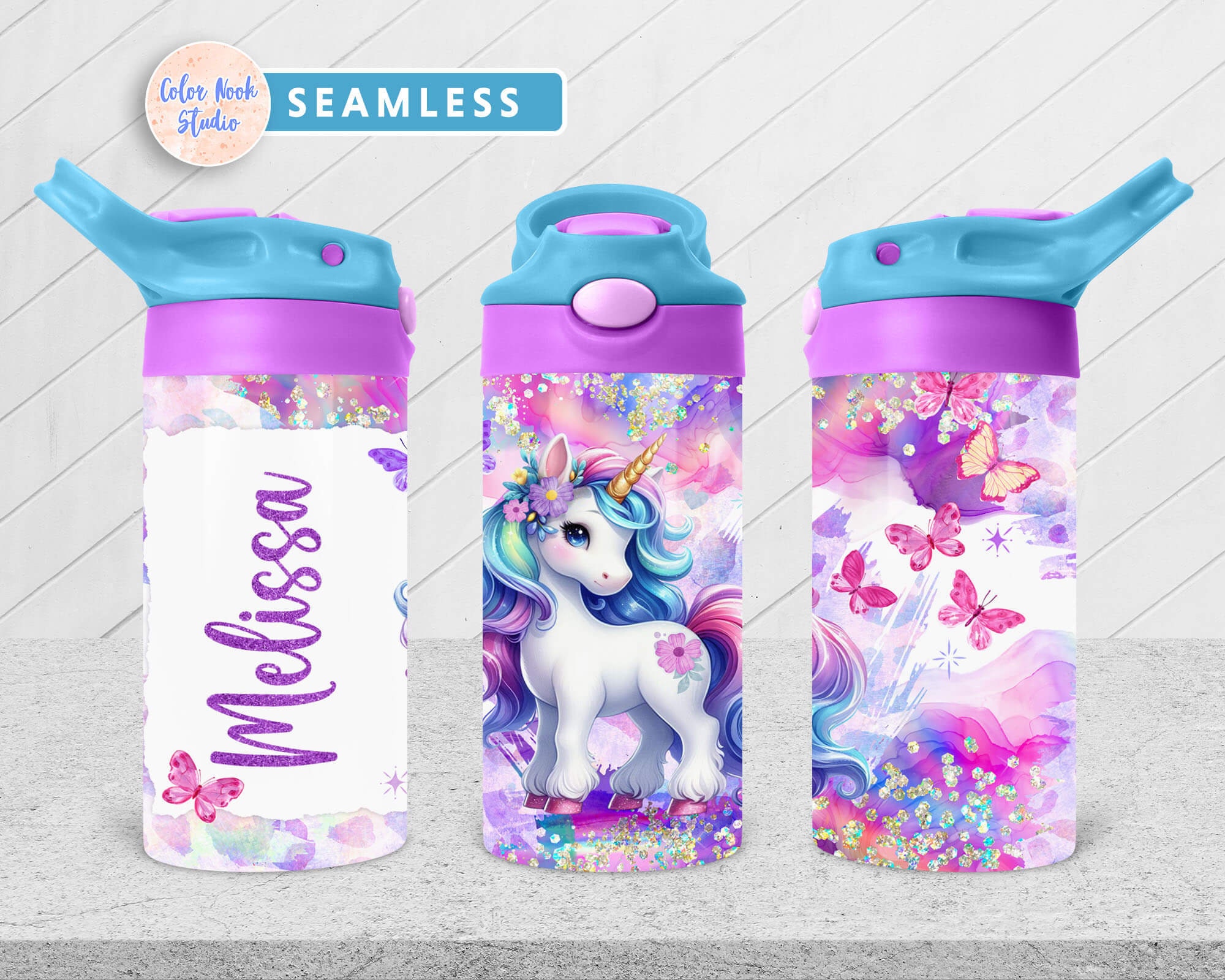 TDL Kinder-Wasserflasche Mit Einhorn-Design, 600 Ml, Aluminium, Rosa – Für Schule, Sport & Picknick