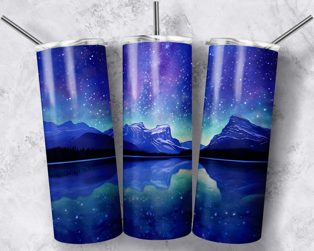 Sublimation PNG Tumbler Wrap Star Night Sky Design 20oz Etsy