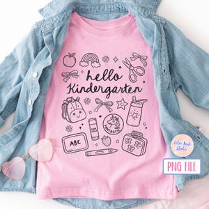 Kindergarten Zurück in der Schule PNG, Handgezeichnete Doodles, Kinder, Kokett Design, Lehrer Erster Tag, transparenter Hintergrund, digitaler Download