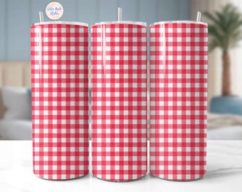 Gingham Tumbler Wrap PNG: Seamless Linen Texture (Digital Download)