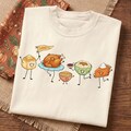 Happy Thanksgiving Doodles PNG, Cute Food Characters, Friendsgiving Sublimation, Funny Fall PNG File product logo