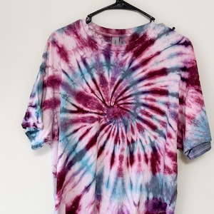 Purple Blue Tie Dye T-shirt - XL