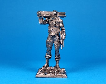Tin miniature 75mm, figurine of Terminator.  Metal Figure Terminator. Scale 1:24, tin 75 mm